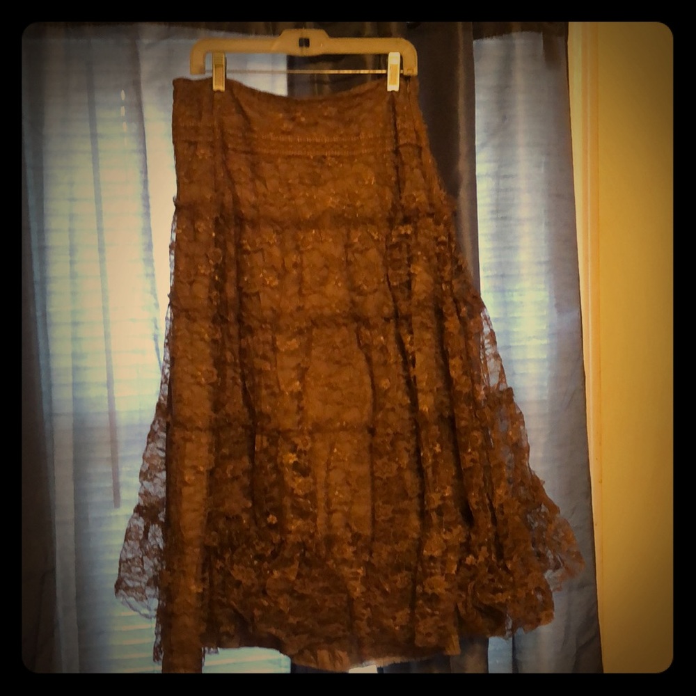 Longish lace skirt